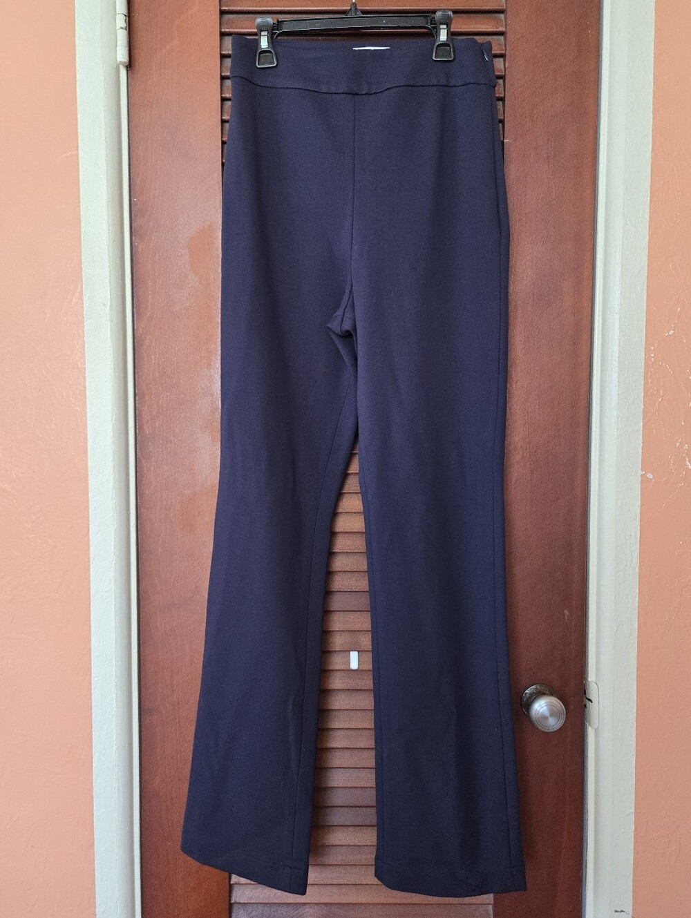 Chloe Kristyn Navy Ponte Kick Flare Pants Size XS